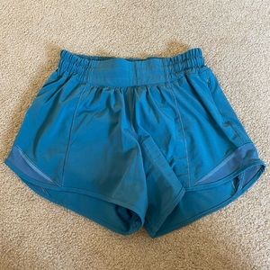 Turquoise Lululemon Hotty Hot Short